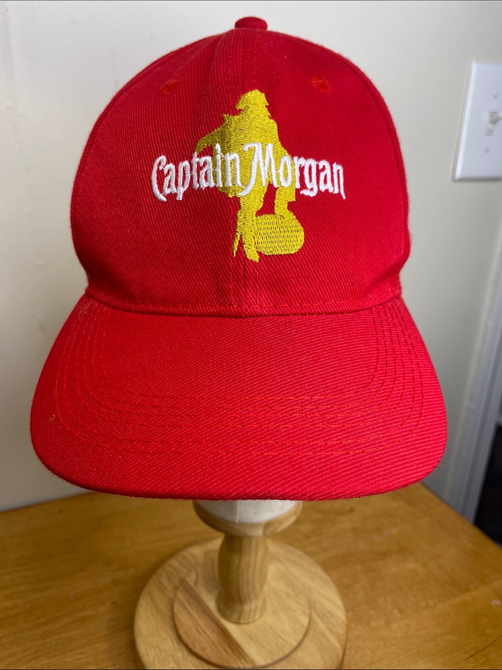 Captian Morgan Red Embroidered Logo Baseball Cap